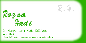 rozsa hadi business card